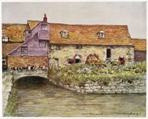 Oxfordshire Village Scene Drucke: Abingdon / Mill / Menpes