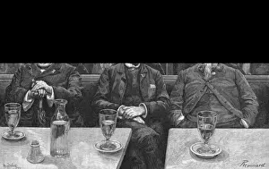 Paris Cafe Scene Drucke: Three Absinthe Drinkers