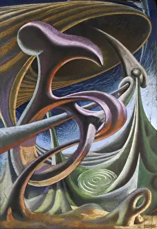 Raymond Sheppard Artist Drucke: Abstract painting of fluid forms