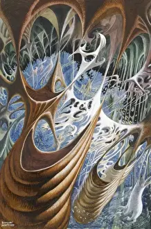 Raymond Sheppard Artwork Drucke: Abstract view of an underground cavern