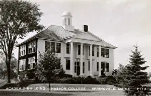 Hochschulen Drucke: Akademisches Gebäude der Nasson-College in Springvale im Bundesstaat Maine (USA)