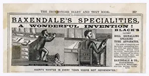 Early Telephone Technology Drucke: Advert. Bells Phone