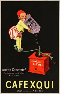 Antique Advertising Posters Drucke: Advert / Cafexqui Coffee
