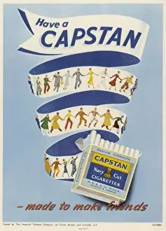Vintage Cigarette Ads Drucke: Advert / Capstan Cigs 1951