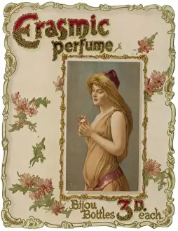 Vintage Perfume Advertising Drucke: Advert / Erasmic Perfume