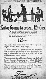 Vintage Advertising Artwork Drucke: Advertisement for Fenwick tailoring