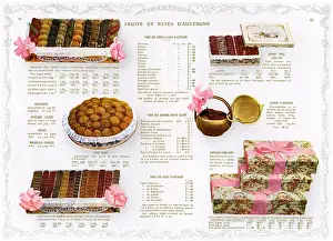 Early 20th Century Food Ads Drucke: Advert / Fruit Bonbons