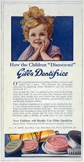 Early 20th Century Adverts Drucke: Advert / Gibbs Toothpaste