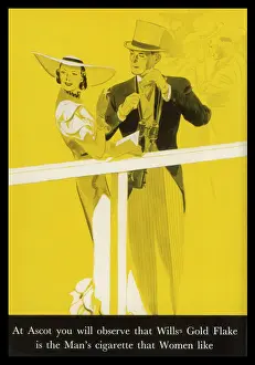 Vintage Advertising Posters Drucke: Advert / Gold Flake Cigs