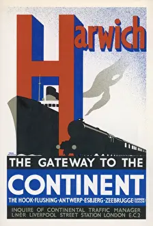 UK Coastal Landmarks Drucke: Advert / Harwich Gateway