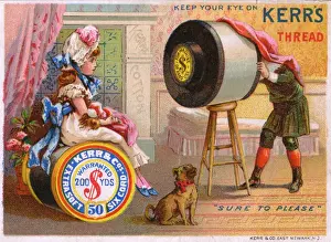 Anzeige für Kerrs Faden in Newark, New Jersey (USA)