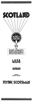 Vintage Train Advertising Drucke: Advertisment for the LNER Route