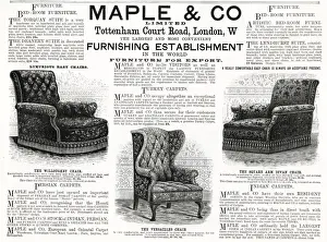 Anzeige für Sessel von Maple und Co aus dem Jahr 1892