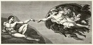 Christian Art Prints Online Drucke: Adam Created by God