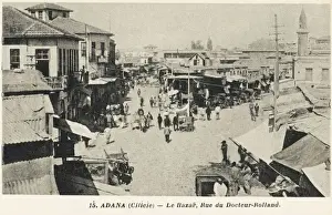 Drucke von Adana ist die Hauptstadt der Provinz Adana im Südosten Türkeislands. Die antike Antioch auf dem Sarus. Einer der größten Städte in der Türkei - Tor zur Kilikische Ebene Adana Drucke: Adana, Türkei - Der Souk