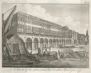 Thames River Views London Drucke: The Adelphi in 1771