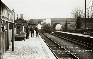Gloucestershire Drucke: Bahnhaltestelle Adlestrop, Gloucestershire