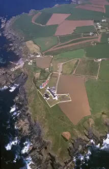Cornish Coast Scenery Drucke: Aerial view of Lizard Point, Cornwall