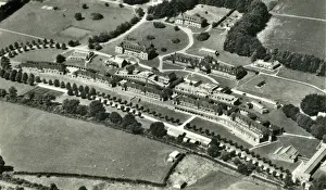 Luftaufnahme des Rathauses von Lord Mayor Treloar Behindertenhilfeheim in Alton
