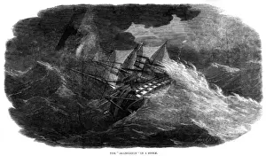Atlantic Telegraph Company Drucke: The Agamemnon in a storm
