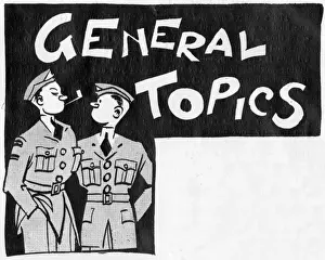 WW2 Cartoons Drucke: Two air cadets