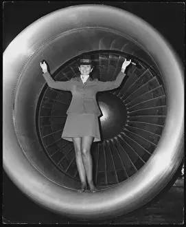 Luftfahrt Drucke: Flugbegleiterin