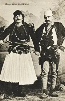 Albanian Traditional Clothing Drucke: Albania - Muslims from Shkoder