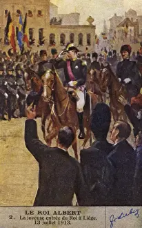 Belgian Monarchy History Drucke: Albert I at Liege