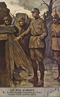 Belgian Monarchy History Drucke: Albert I in Trenches