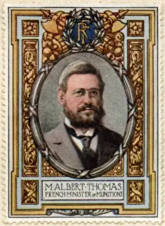 World War I History Drucke: Albert Thomas / Stamp