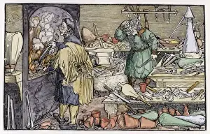 Antique Laboratory Equipment Drucke: Alchemists Lab