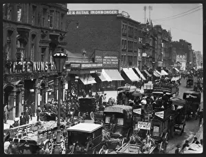 Horse Drawn Vehicles London Drucke: Aldgate Congestion