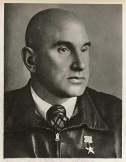 Drucke von Alexander Mikulin russischer Ingenieur, bekannt für seinen Entwurf von Flugmaschinenantrieben Luftfahrt Drucke: Alexander Mikulin