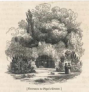 18th Century Garden Design Drucke: Alexander Pope / Grotto