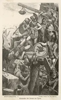 Historical Battle Scenes Art Drucke: Alexander at Tyre