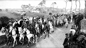 WWI Historical Images Online Drucke: Algerian light cavalry escorting captured Germans