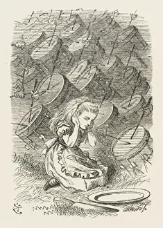 Alice In Wonderland Prints Drucke: Alice and the Drums