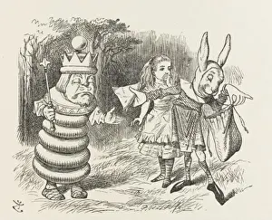 White Rabbit Illustration Drucke: Alice, King, Rabbit