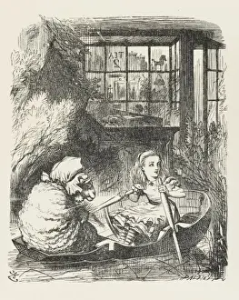Lewis Carroll Artwork For Sale Drucke: Alice Rows Sheep