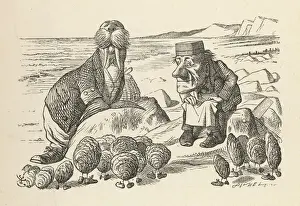 Drucke von Der Walross und der Schiffer sprachen mit den Muscheln C Drucke: Alice / Der Walross und der Fischer