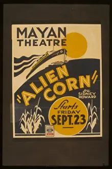 Vintage Theatre Posters For Sale Drucke: Alien corn by Sidney Howard Alien corn by Sidney Howard