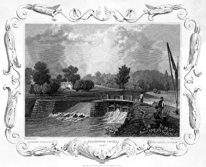 Historic Kent Landmarks Drucke: Allington Locks