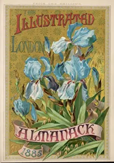 Blue Iris Flowers Drucke: Almanack 1885