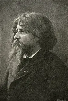 Alphonse Daudet Portrait Drucke: Alphonse Daudet / Johnson