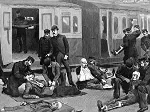 Waterloo Station History Drucke: A ambulance training exercise at Waterloo Station
