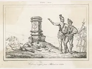 American Colonial Era Drucke: America / Ribaults Column
