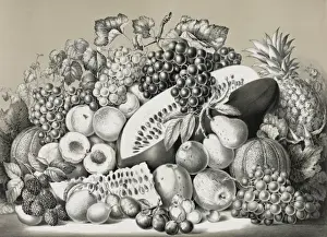 Fruit Still Life Artwork Drucke: American fruit piece