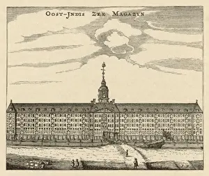 17th Century Architecture Drucke: Amsterdam / Warehouse 1664