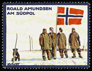 Polar Exploration History Drucke: Amundsen at the Pole