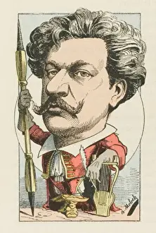 Drucke von André Gill, Pseudonym Gusset von Guines, französischer Karikaturist Moloch Drucke: André Gille (Molch)